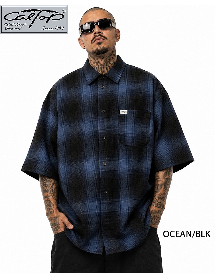 2000 S/S Plaid Color Base : OCEAN-BLACK